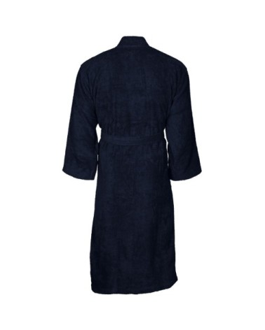 Peignoir col kimono en coton  Bleu Nuit XL