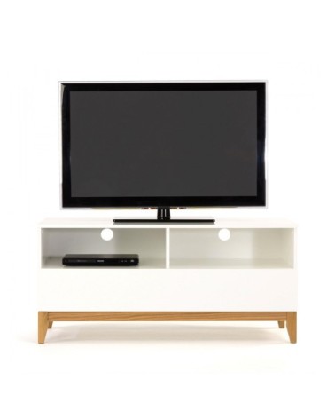 Meuble TV design scandinave Wide blanc