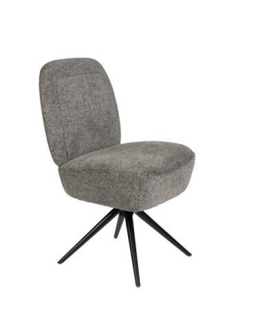chaise design grise en tissu