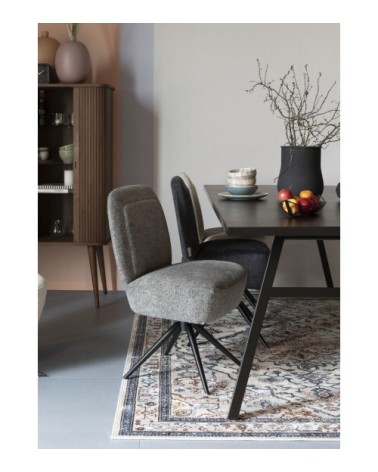 chaise design grise en tissu