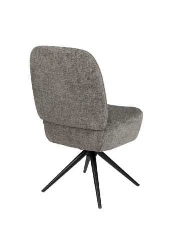 chaise design grise en tissu