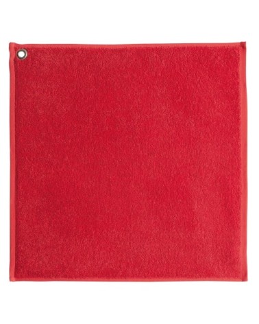 Carré éponge uni en coton garance 50x50