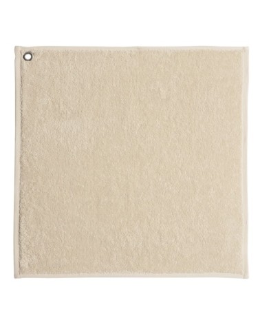 Carré éponge uni en coton seigle 50x50