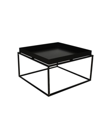 Table basse minimaliste en métal noir