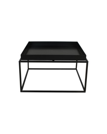 Table basse minimaliste en métal noir