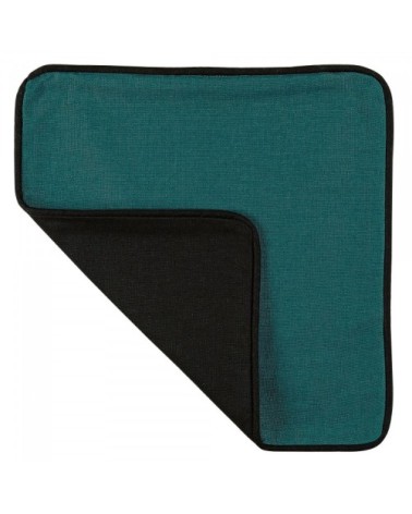 Housse de coussin aspect lin polyester vert 40 x 40