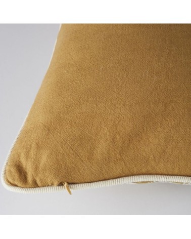 Coussin imprimé palmiers marron, noirs et beiges 45x45