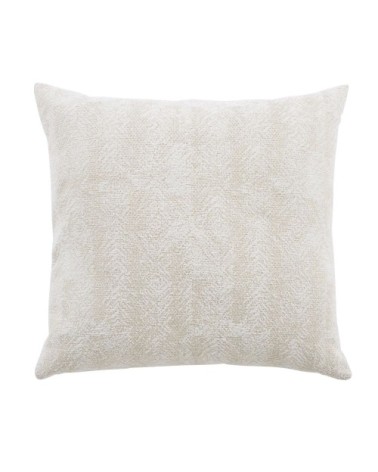 Coussin tissé jacquard écru 44x44