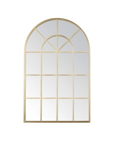 Miroir fenêtre en métal doré 90x140