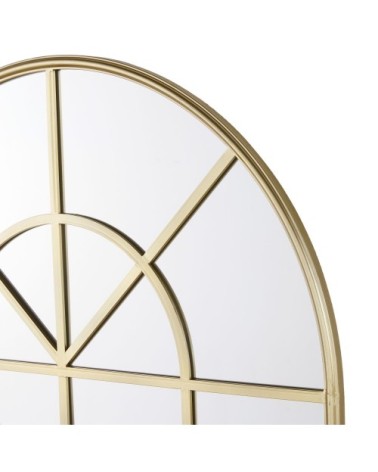 Miroir fenêtre en métal doré 90x140