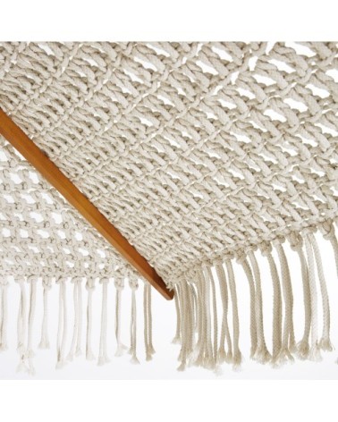 Parasol 2x2m en macramé beige