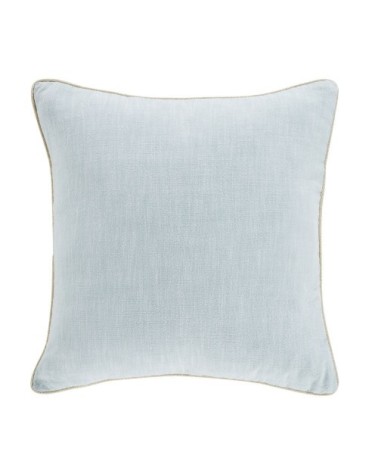 Coussin en coton bleu et doré 45x45