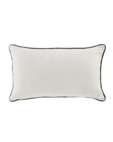 Coussin en coton beige, noir et doré imprimé à paillettes 30x50