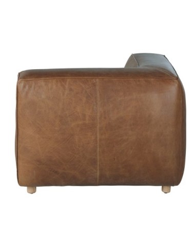 Angle de canapé en cuir marron