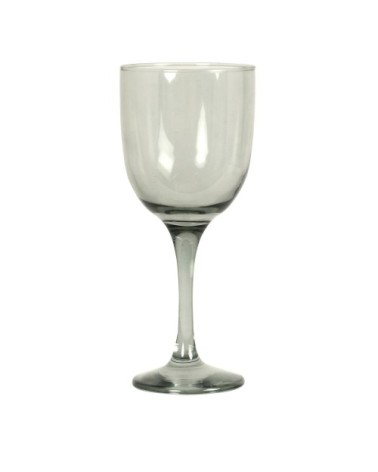 Verre à pied en verre teinté gris anthracite