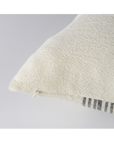 Coussin en coton imprimé caramel 45x45