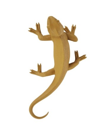 Déco murale caméléon en résine marron 68x40