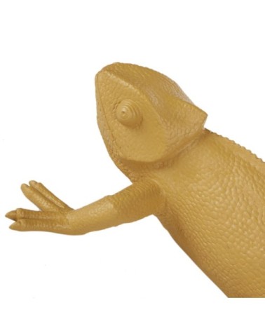 Déco murale caméléon en résine marron 68x40