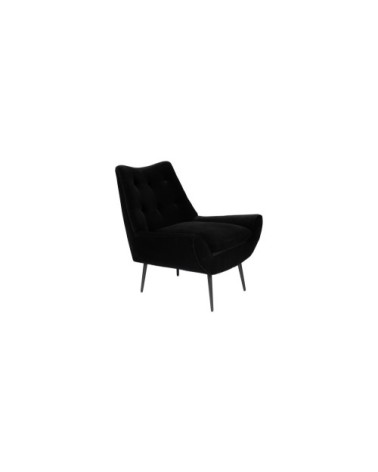 Fauteuil en velours noir