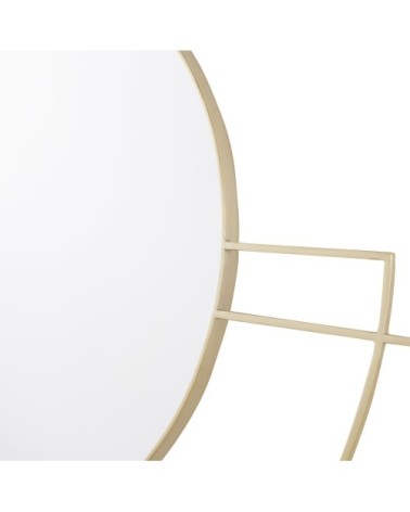 Miroir asymétrique en métal doré 117x109