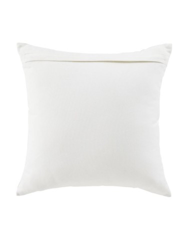 Coussin en coton écru imprimé 45x45