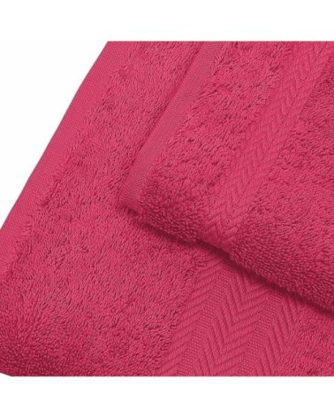 Drap de bain 550gr/m²  rose indien 70x140 cm