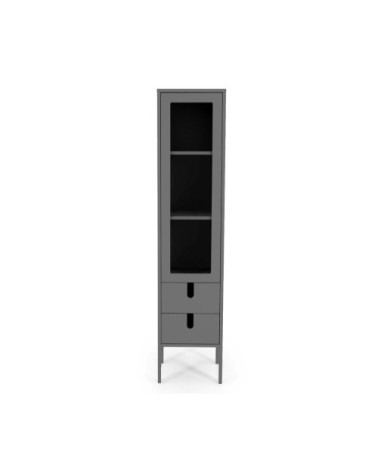 Armoire colonne design style moderne en bois gris