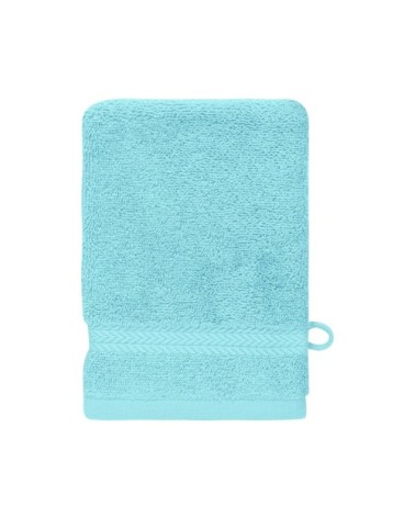 Lot de 3 gants de toilette 550gr/m²  bleu turquoise 16x22 cm