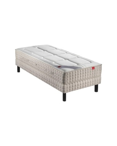 Ensemble matelas à ressorts 25cm et sommier à lattes 90x190