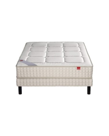 Ensemble matelas à ressorts 25cm et sommier à lattes 90x190