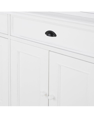 Vaisselier 6 portes 2 tiroirs blanc