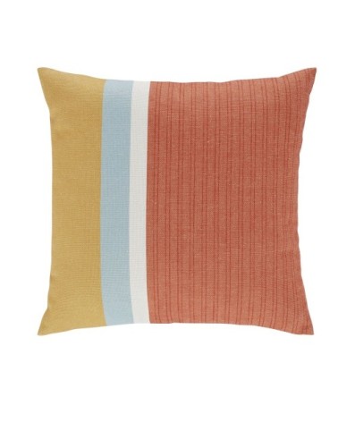 Coussin imprimé multi-bandes multicolores 45x45