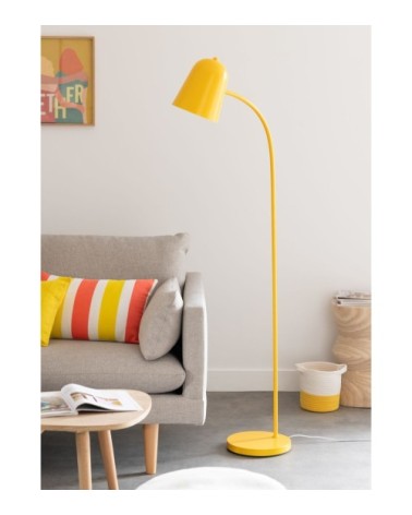 Lampadaire en métal jaune H151