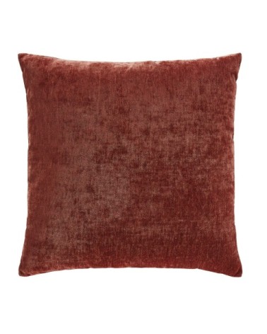 Coussin en velours de polyester recyclé effet vieilli 60x60