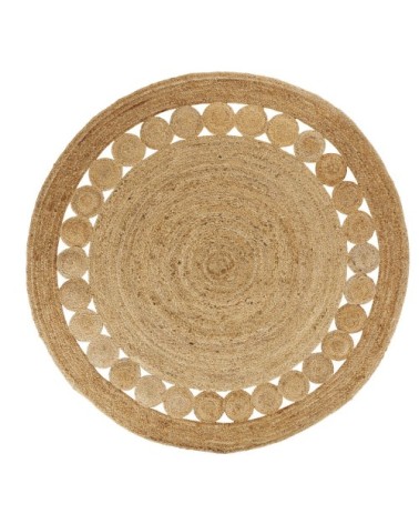 Tapis rond en jute marron D160