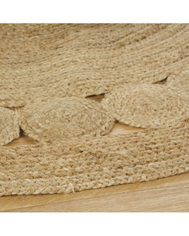 Tapis rond en jute marron D160