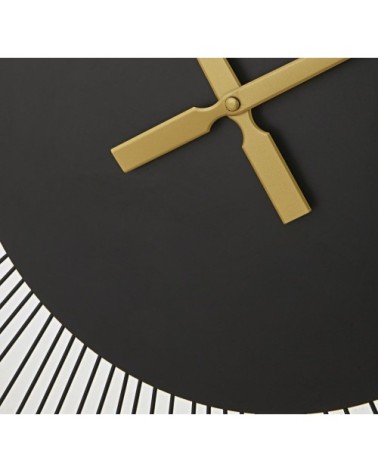 Horloge filaire en métal noir et doré D100