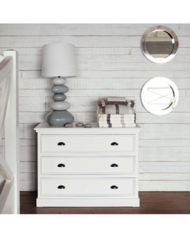 Commode en bois de pin blanc