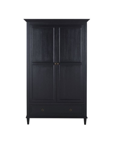 Armoire 2 portes 1 tiroir noire