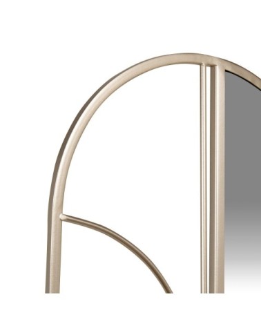 Déco murale gélule en métal doré et miroirs 30x80