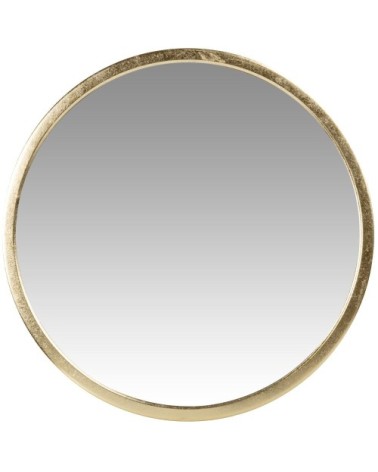 Miroir rond en métal doré D45