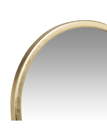 Miroir rond en métal doré D45