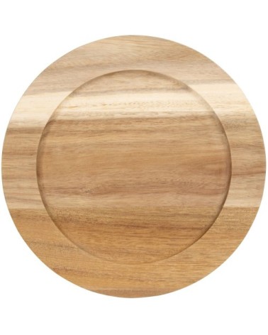 Assiette de présentation en bois d'acacia