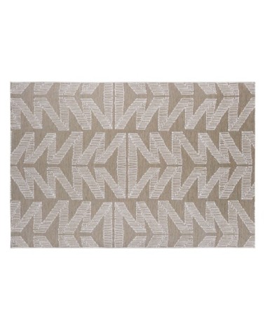 Tapis tissé jacquard en polypropylène marron 140x200