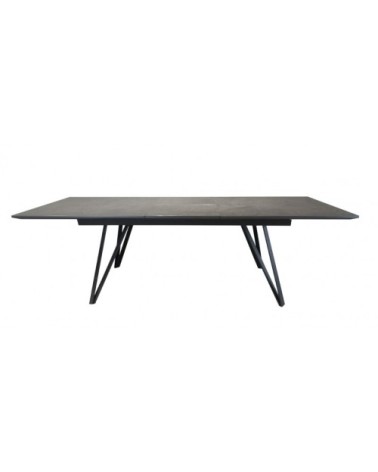 Table extensible 180 à 230 cm gris anthracite en céramique