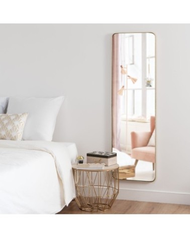 Miroir en métal doré mat 39x129