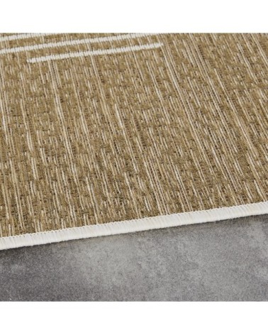 Tapis tissé jacquard en polypropylène beige et écru 140x200, OEKO-TEX®