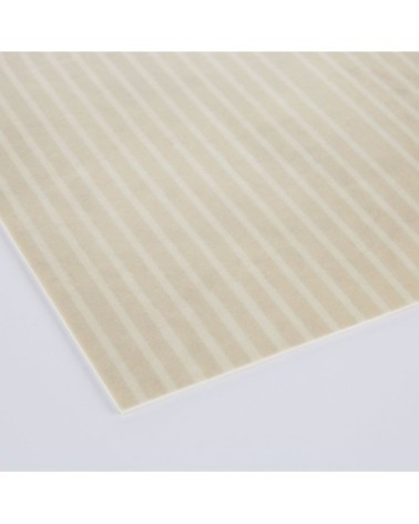 Tapis en vinyle à motifs beiges et blancs 50x80