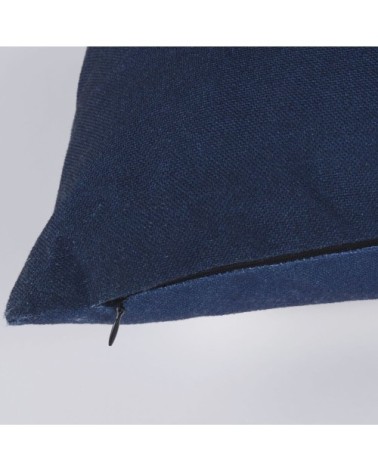 Coussin écru et bleu 45x45