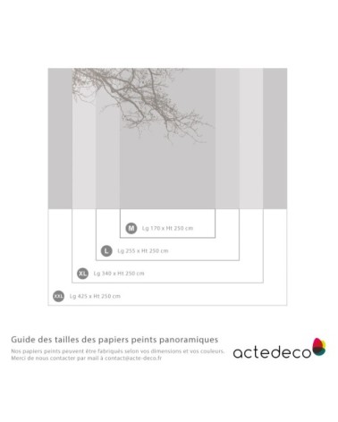 Papier peint panoramique abstract branch 255 x 250